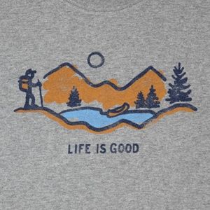 Life is good mountain shirt Clearance